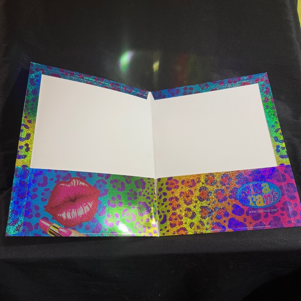VTG Lisa Frank Holographic “Hot Lips” with Lipstick Pop Art - Picture 2 of 3